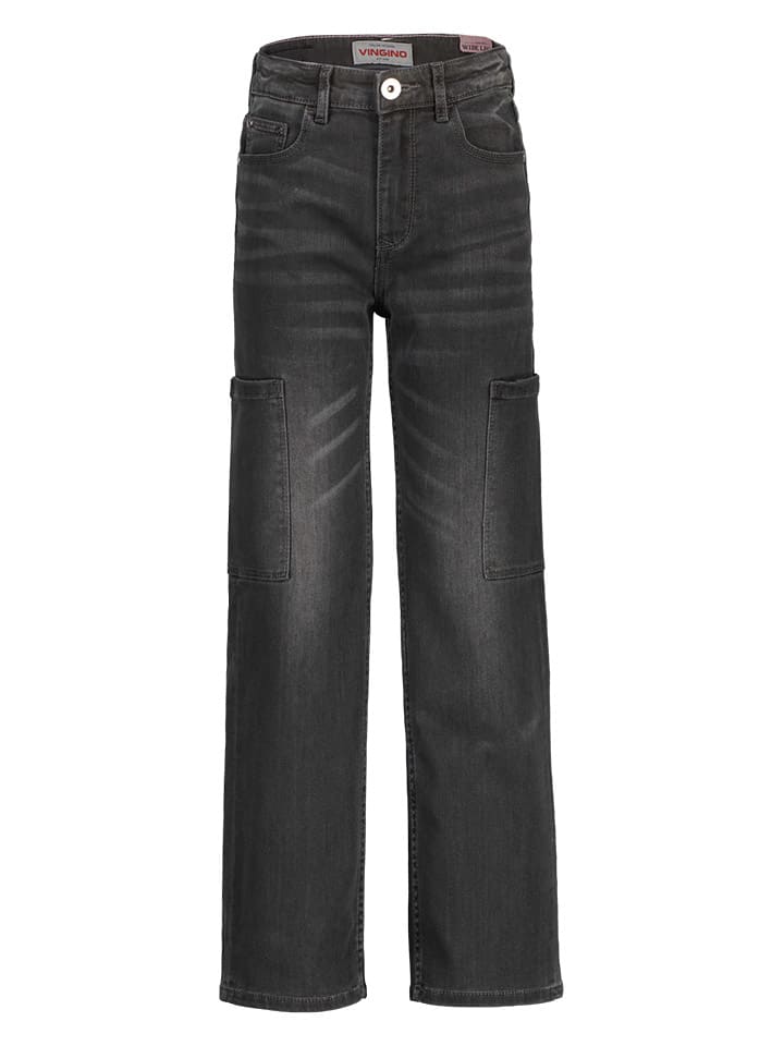 Cargojeans - Wide leg - in Anthrazit