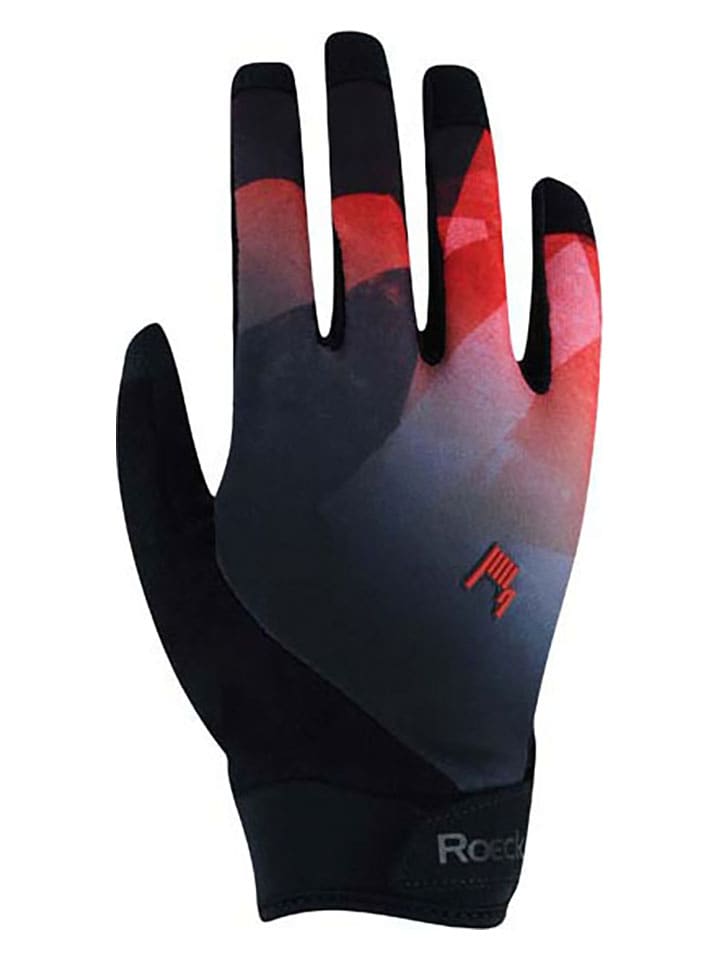 Fahrradhandschuhe "Montan" in Rot/ Grau/ Schwarz