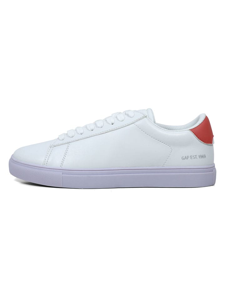 Sneakersy "Memphis" w kolorze biało-fioletowo-czerwonym