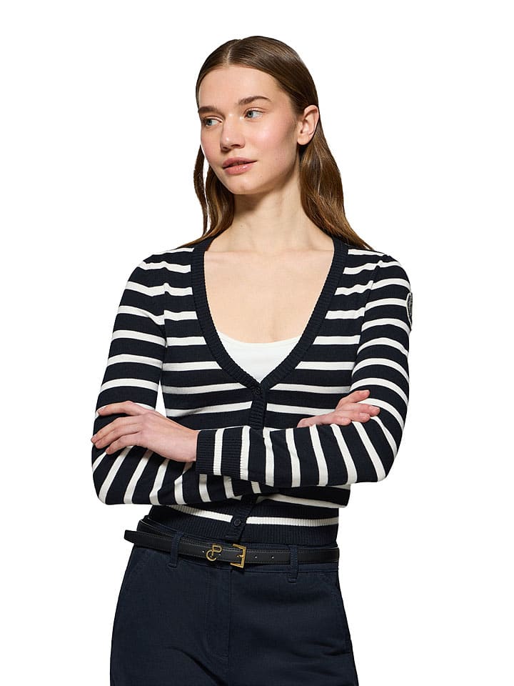 Kardigan w kolorze czarno-białym