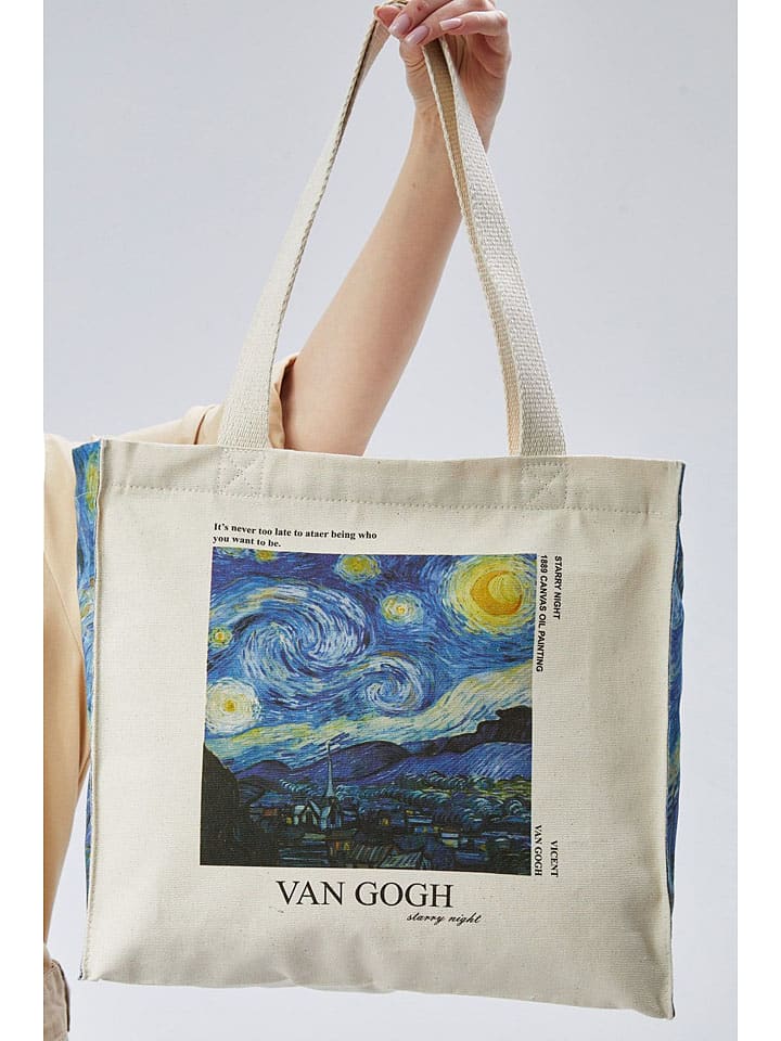 Schultertasche in Beige - (B)35 x (H)35 x (T)12 cm