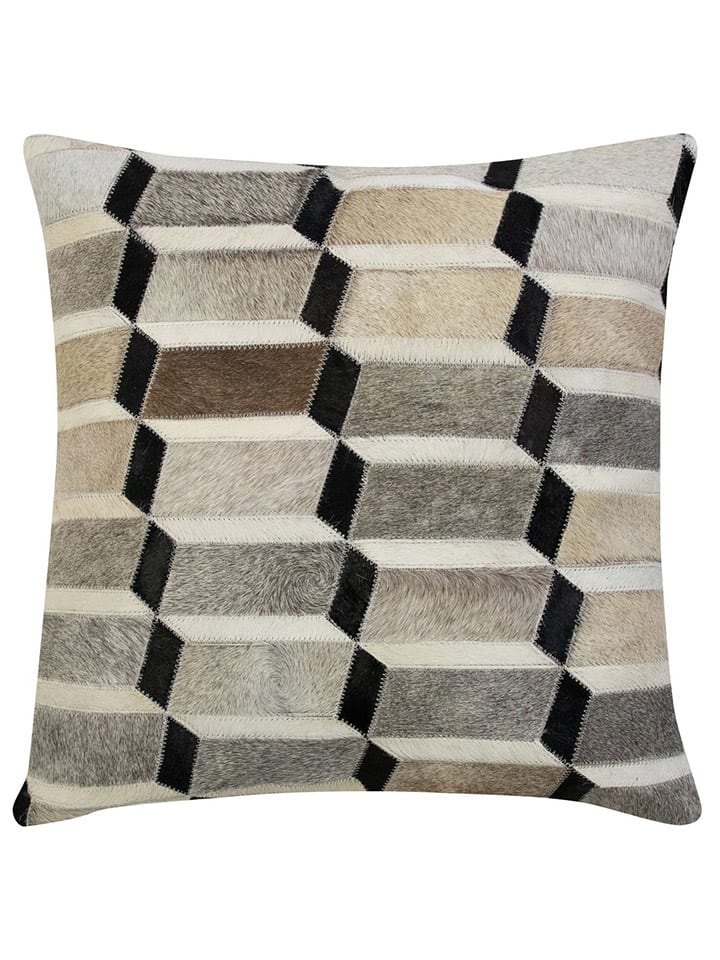 Kissen "Cow illusion" in Beige/ Schwarz - (L)45 x (B)45 cm