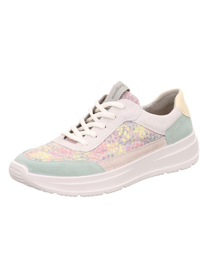 Leder-Sneakers "Sprinter" in Bunt/ Grün