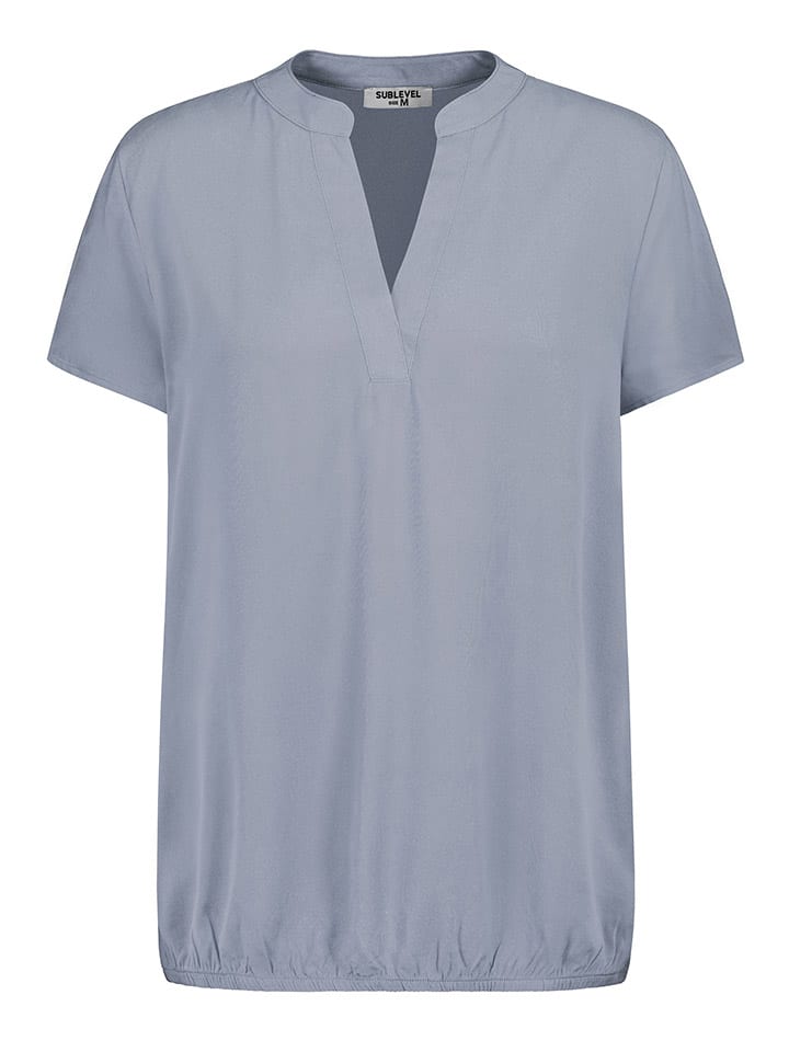 Bluse in Hellblau