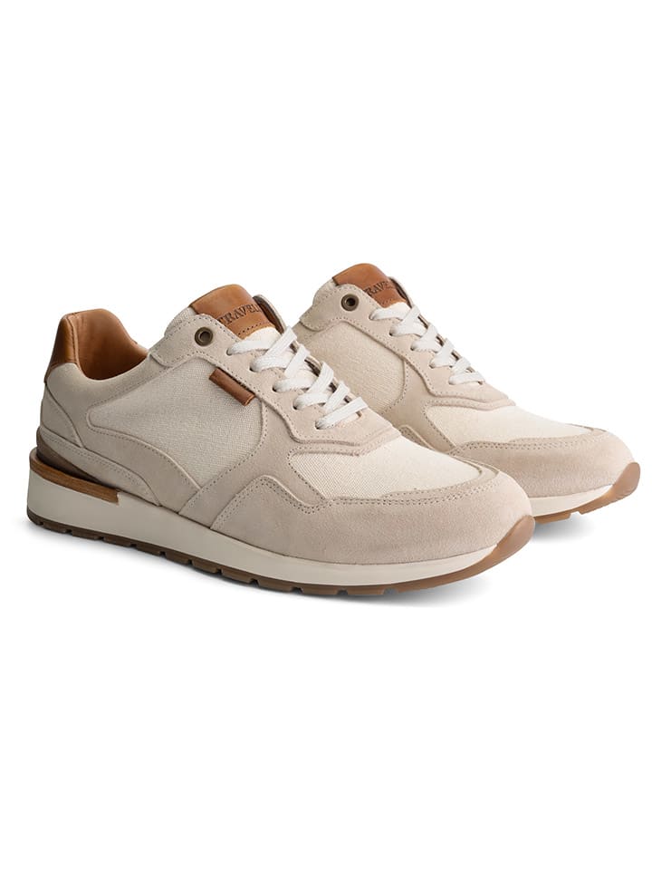 Skórzane sneakersy "Newberry" w kolorze beżowym