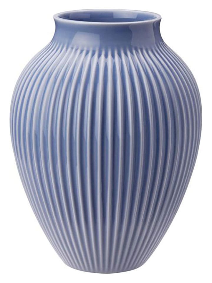 Vaas "Knabstrup" blauw - (H)20 x Ø 14 cm