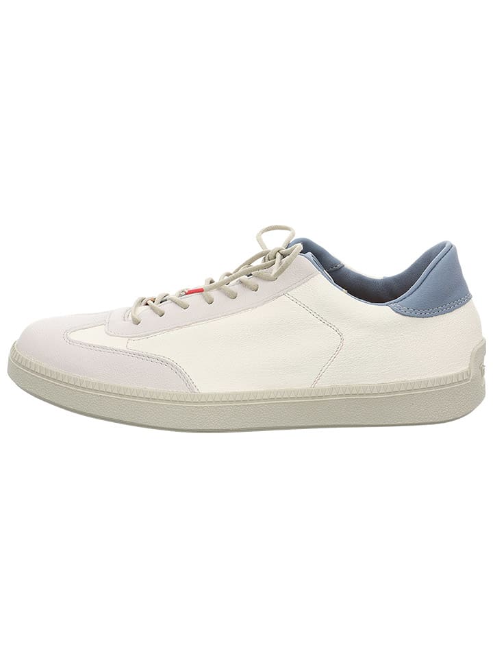 Leder-Sneakers in Weiß