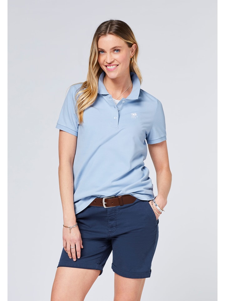 Koszulka polo w kolorze błękitnym