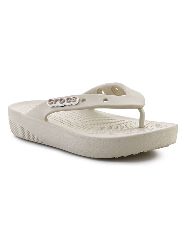 Japonki "Classic Platform" w kolorze kremowym