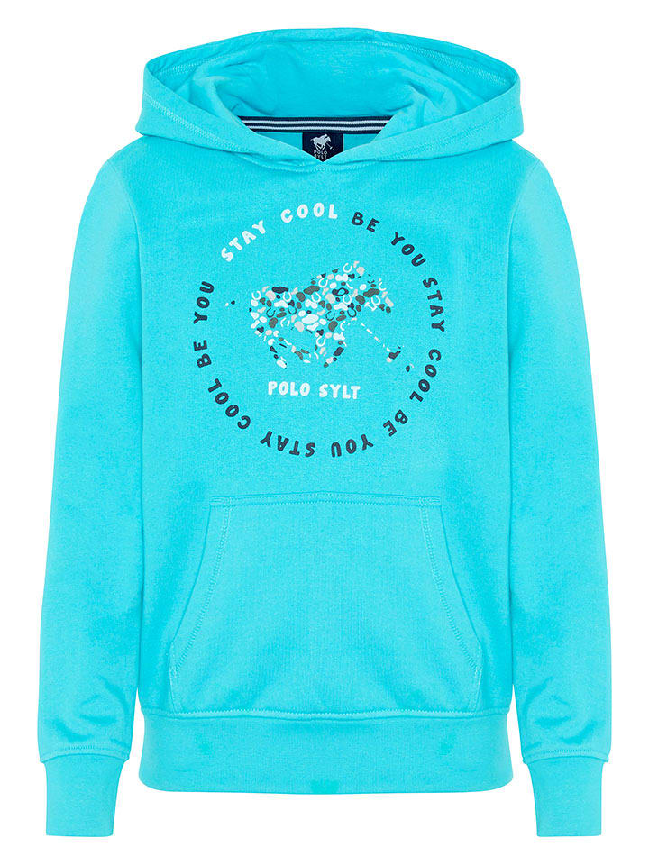Hoodie in Türkis