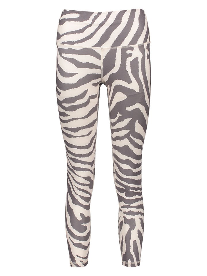 Leggings in Creme/ Dunkelblau