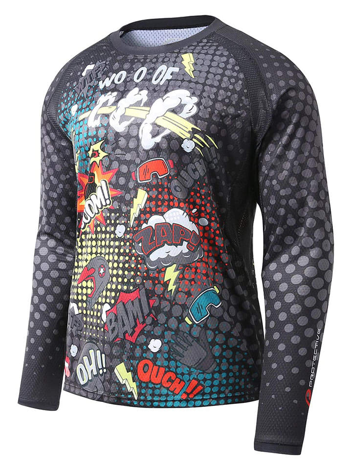 Fietsshirt "Boom" grijs/meerkleurig