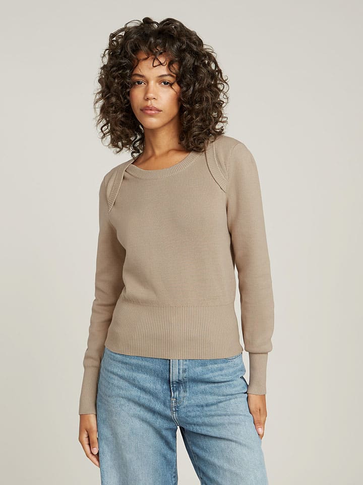 Pullover "Moto" in Beige