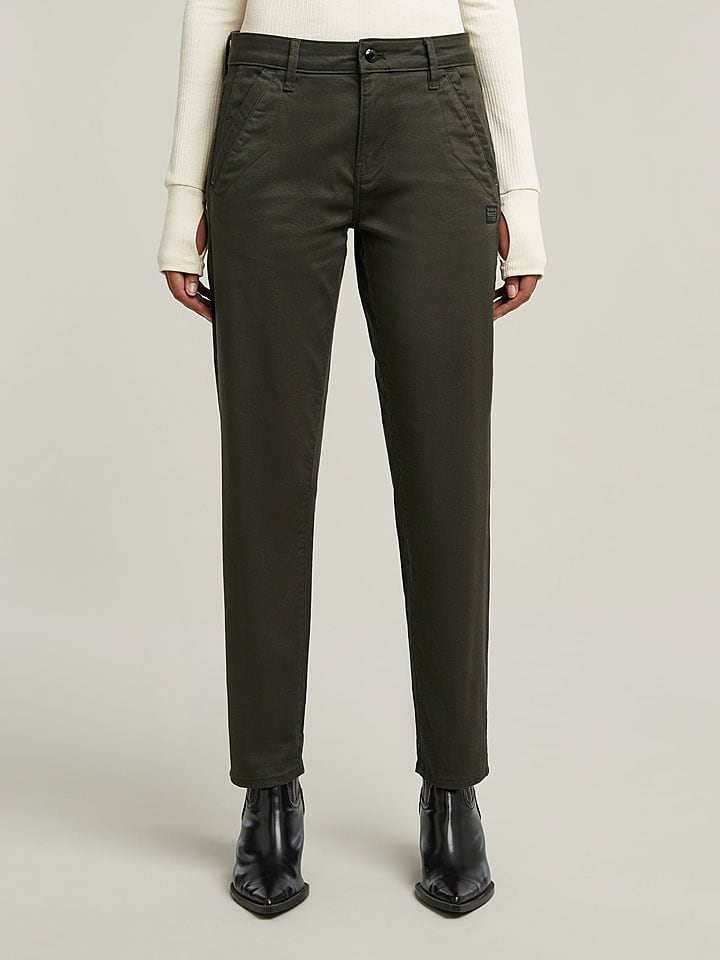 Chinobroek "Kate" - boyfriend fit - grijs