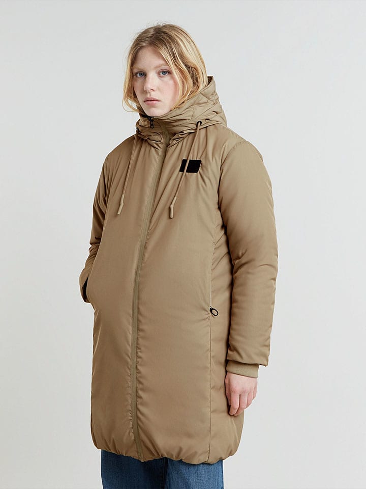 Parka w kolorze beżowym