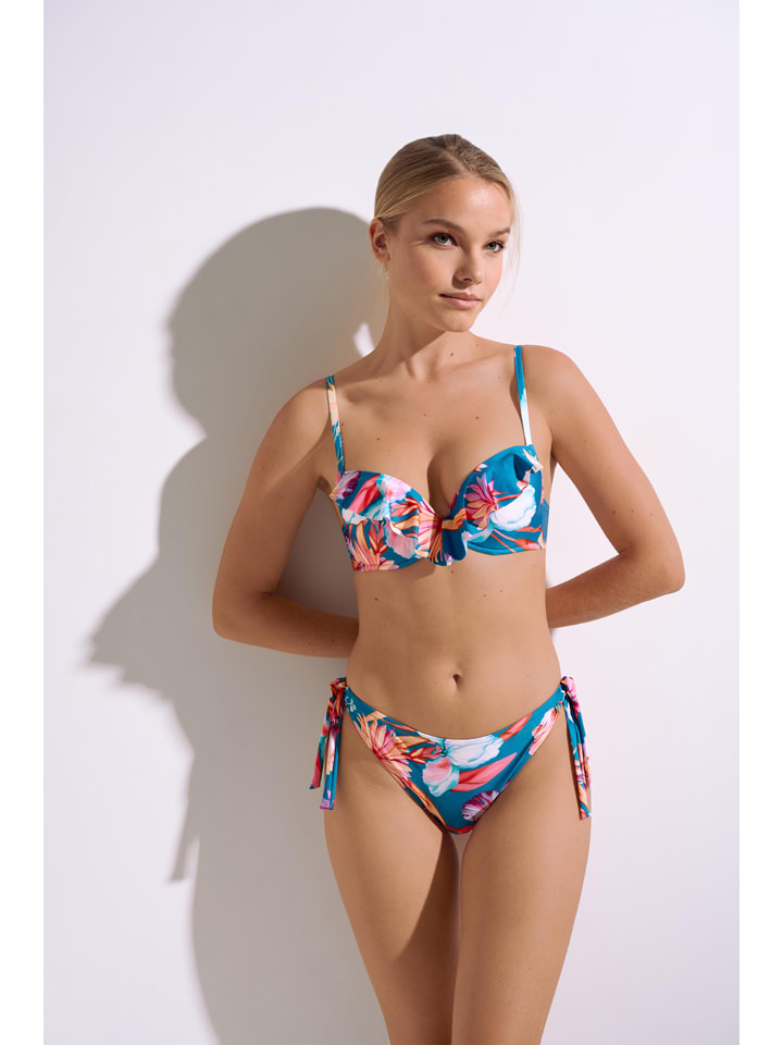 Biustonosz bikini w kolorze niebiesko-różowym