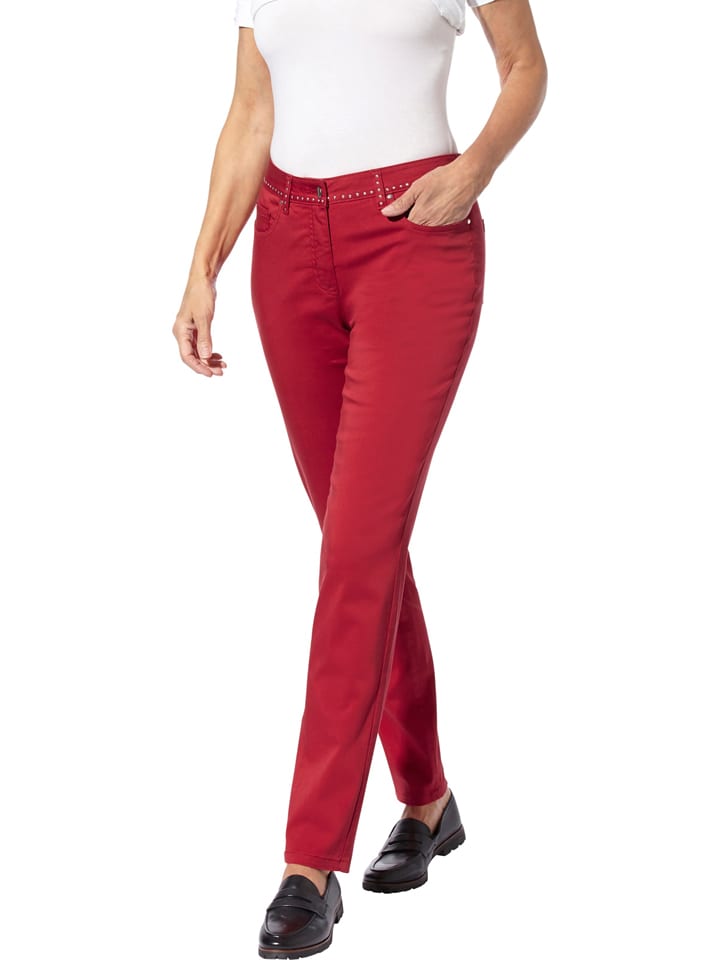 Jeans - Slim fit - in Rot