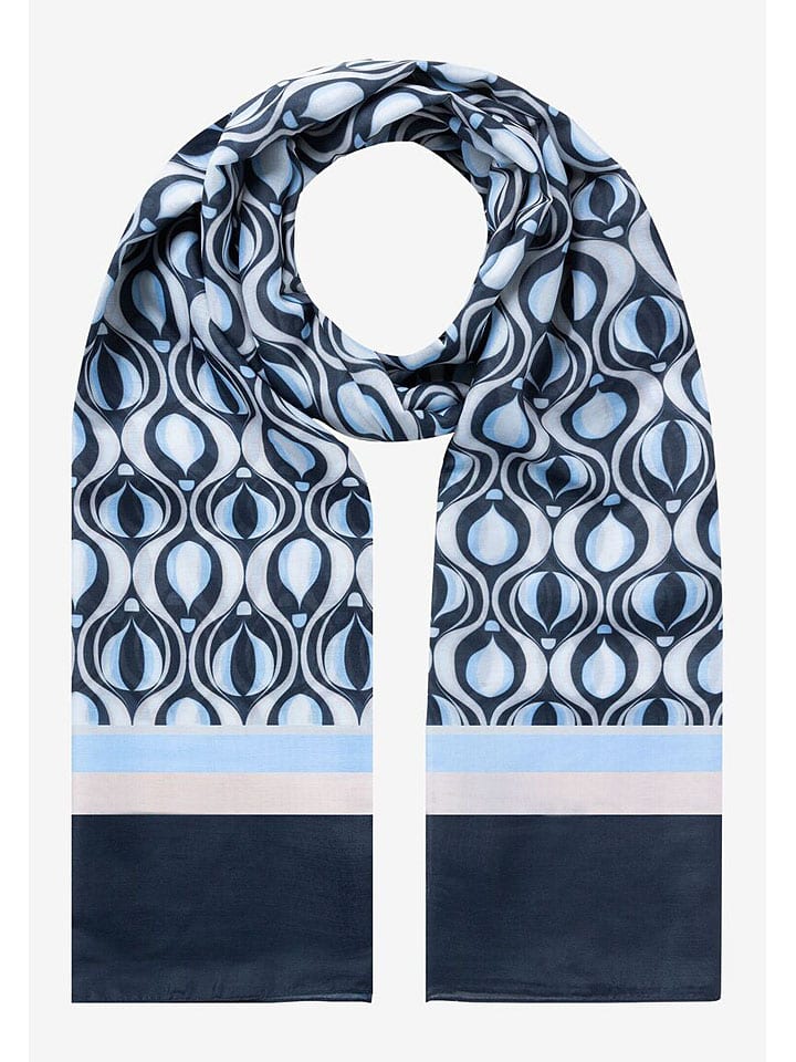 Sjaal lichtblauw/donkerblauw - (L)180 x (B)70 cm
