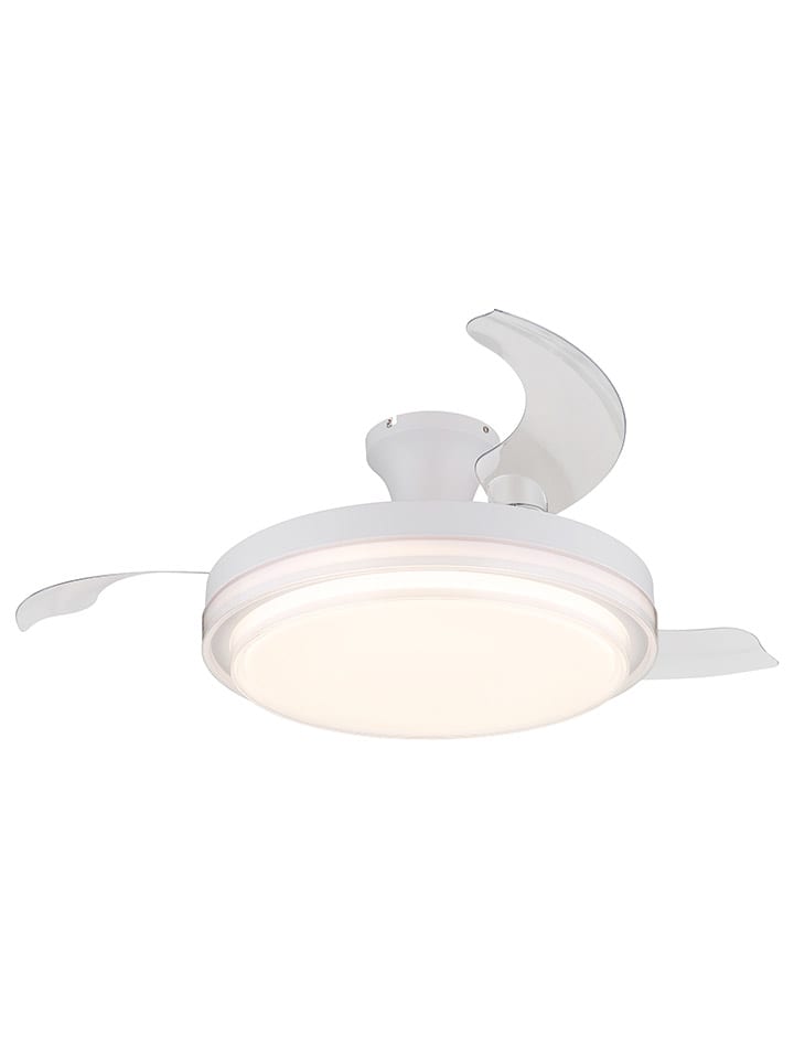 LED-Deckenventilator "Beliz" in Weiß - (H)27,5 x Ø 10,6 cm
