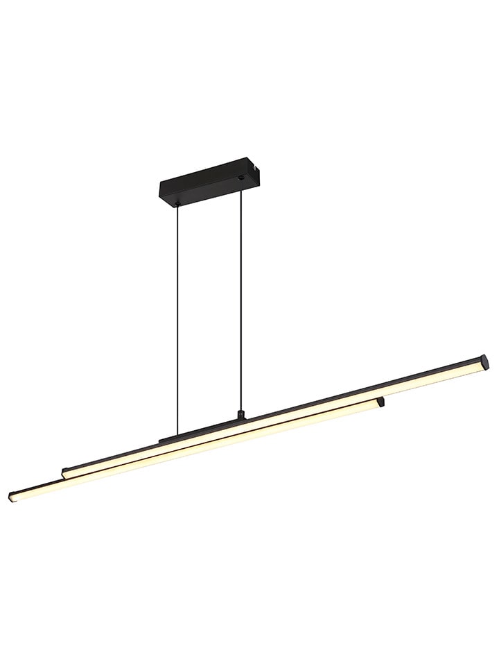 LED-Hängeleuchte "Kirina" in Schwarz - (B)110 x (H)120 x (T)6 cm