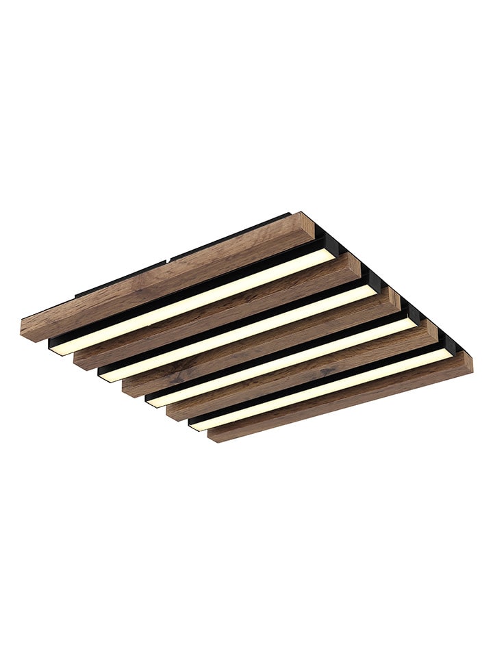 LED-Deckenleuchte "Hayden" in Braun - (B)30 x (H)5 x (T)30 cm