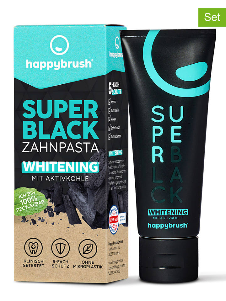 3er-Set: Zahnpasta "SuperBlack" - 3x 75 ml