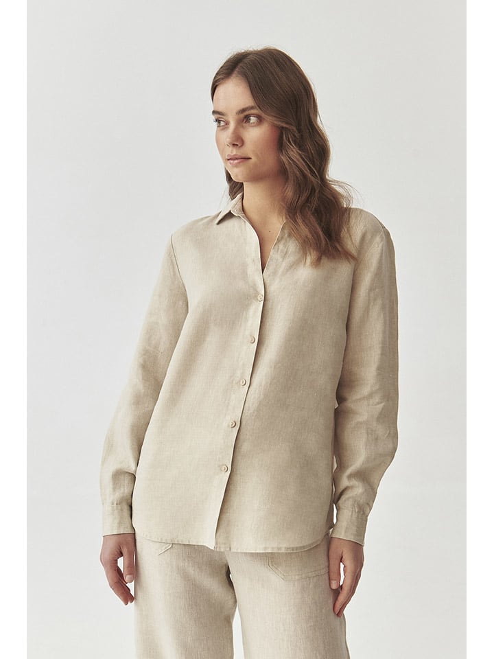 Linnen blouse beige