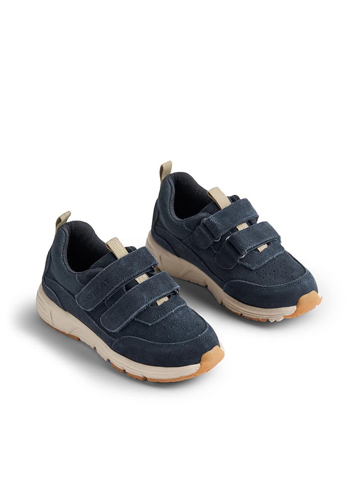 Leren sneakers "Alin" donkerblauw