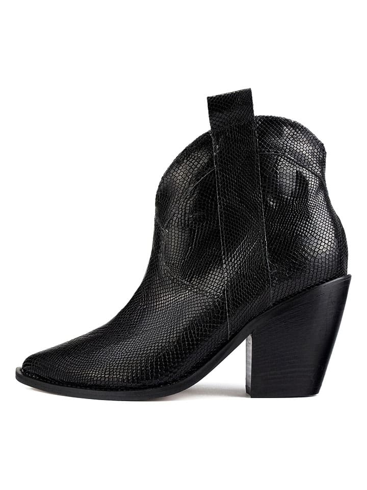 Leren cowboyboots "Electric Feel" zwart