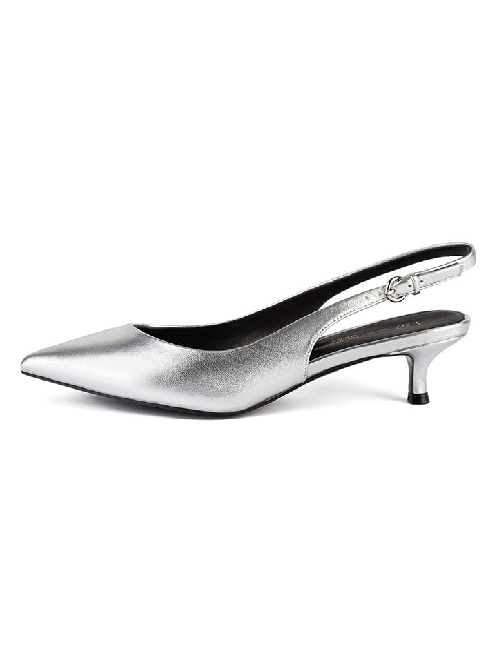 Leren pumps "Elegance Essence" zilverkleurig