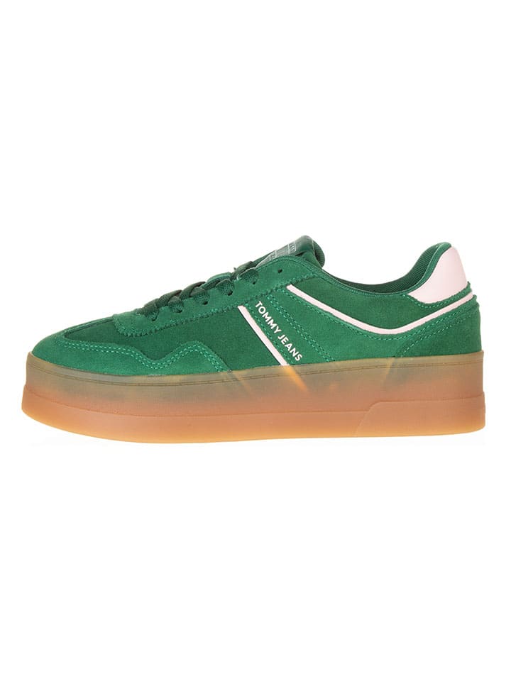 Leren sneakers groen