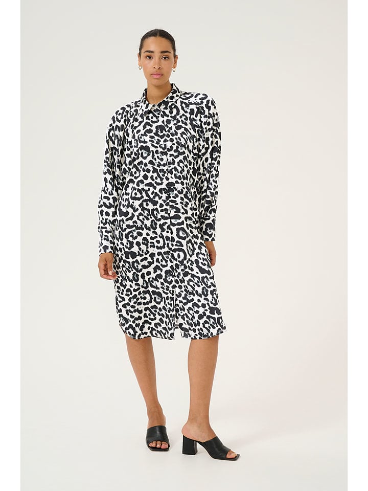 Kleid "Roxy" in Weiß/ Schwarz