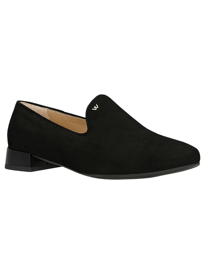 Leder-Mokassins in Schwarz