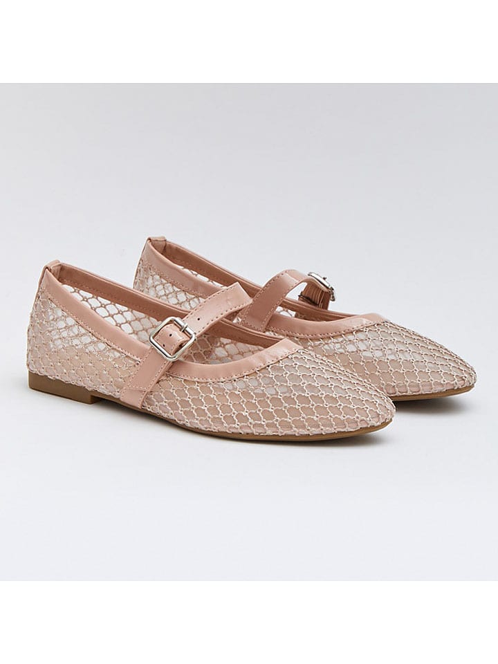 Spangenballerinas lichtroze