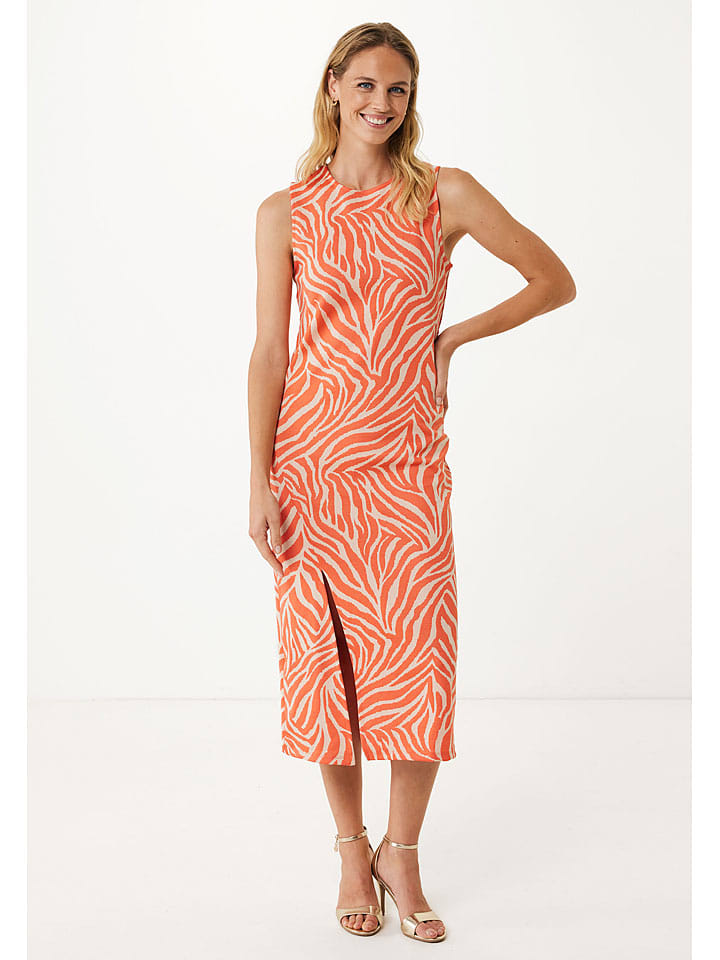 Jurk oranje/lichtroze