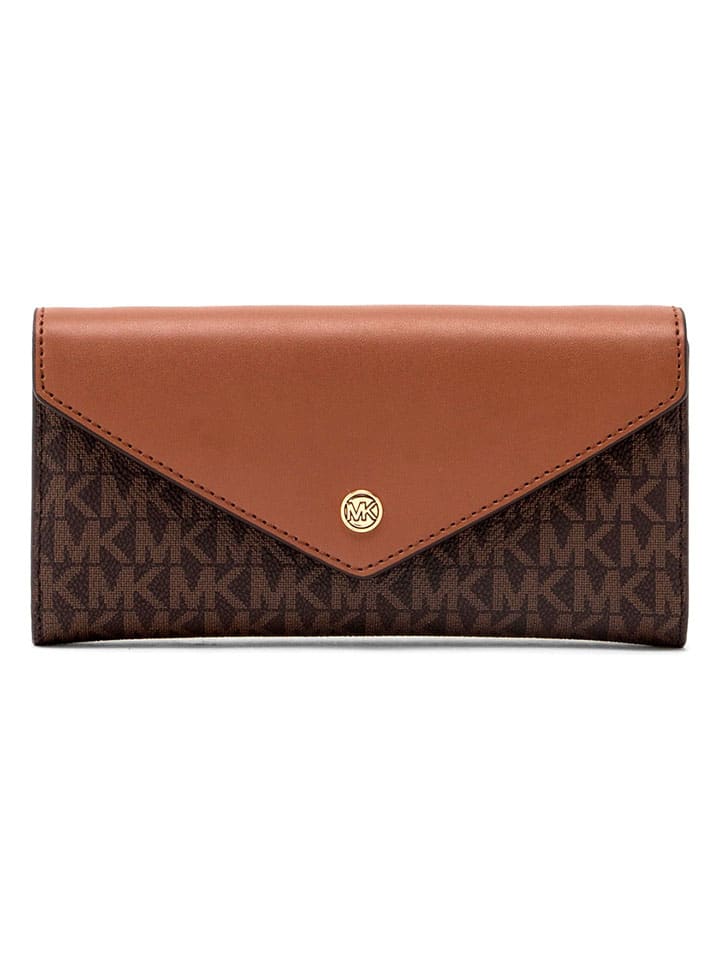 Geldbörse in Dunkelbraun/ Camel - (B)19 x (H)10 x (T)4 cm