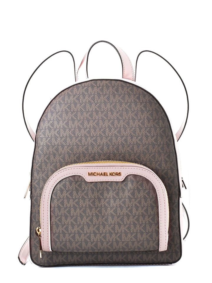 Rucksack in Braun/ Rosa - (B)22 x (H)30.5 x (T)11 cm