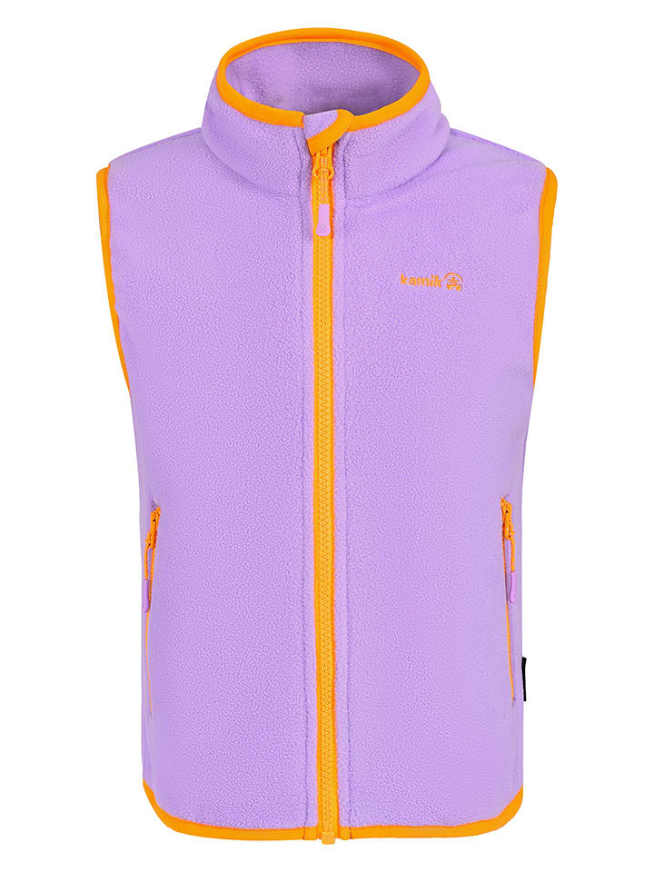 Fleeceweste "Dawn" in Lila/ Orange