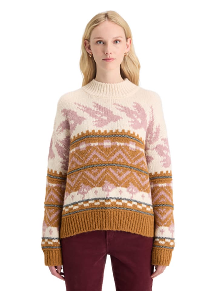 Trui camel/rosé
