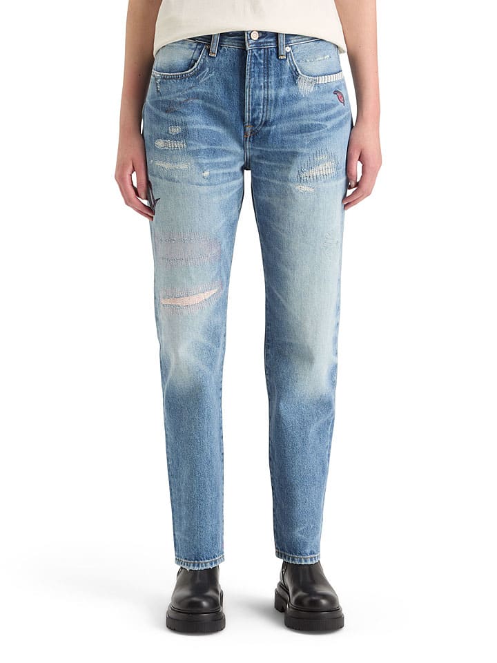 Spijkerbroek - boyfriend fit - blauw