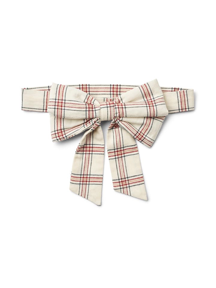 Stirnband in Dunkleblau/ Rot/ Beige