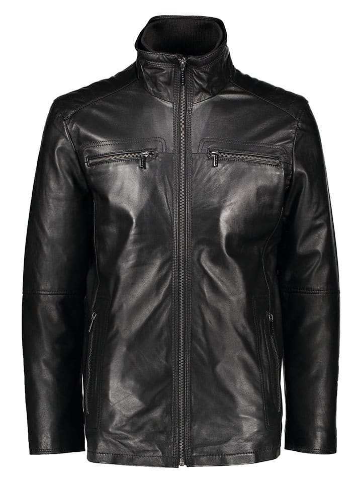 Lederjacke in Schwarz