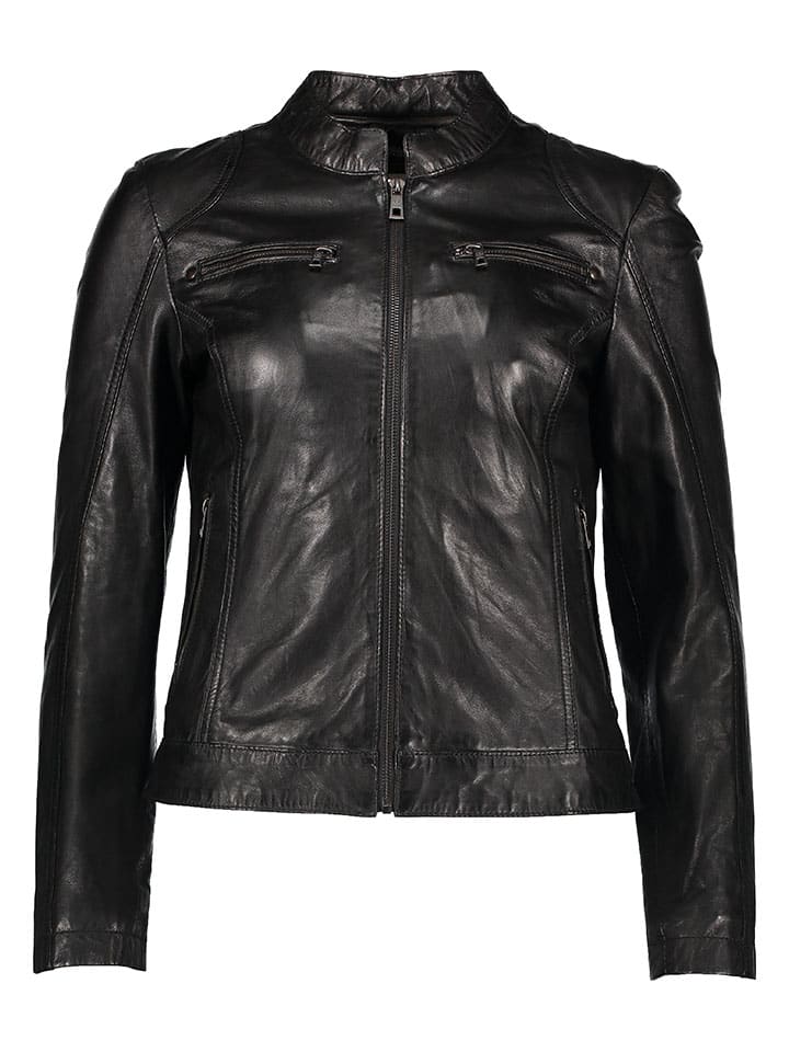 Lederjacke in Schwarz