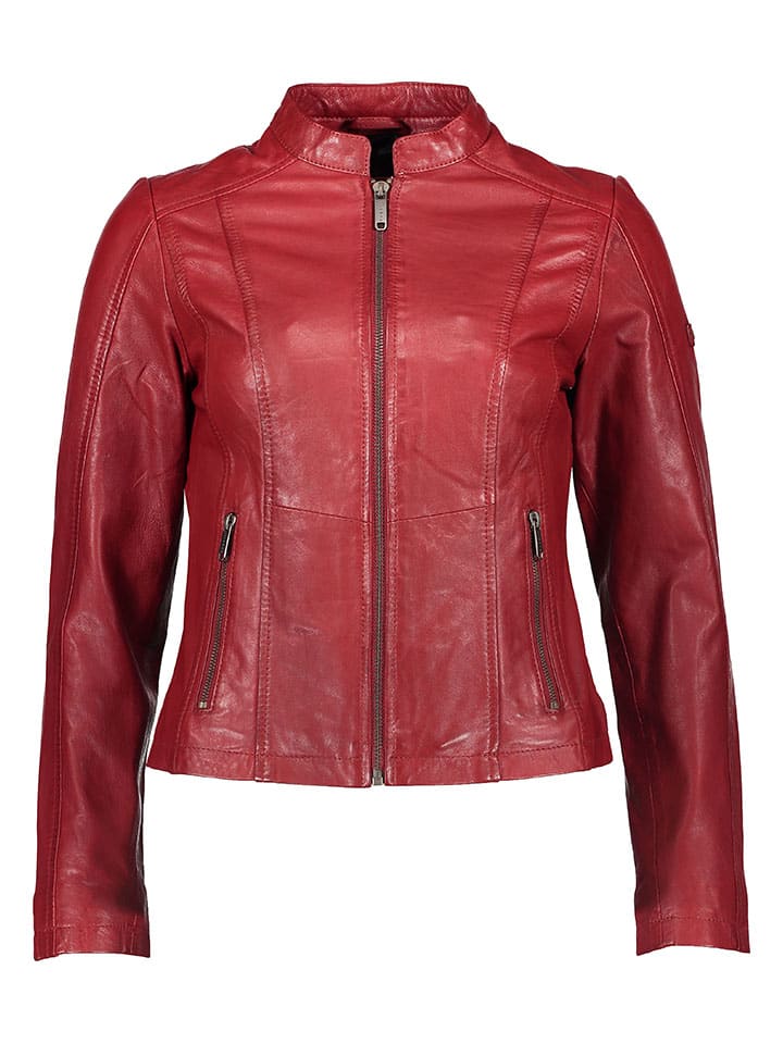 Lederjacke in Rot