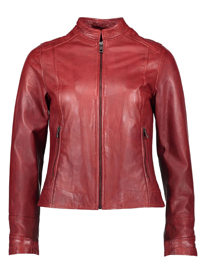 Leren jas rood