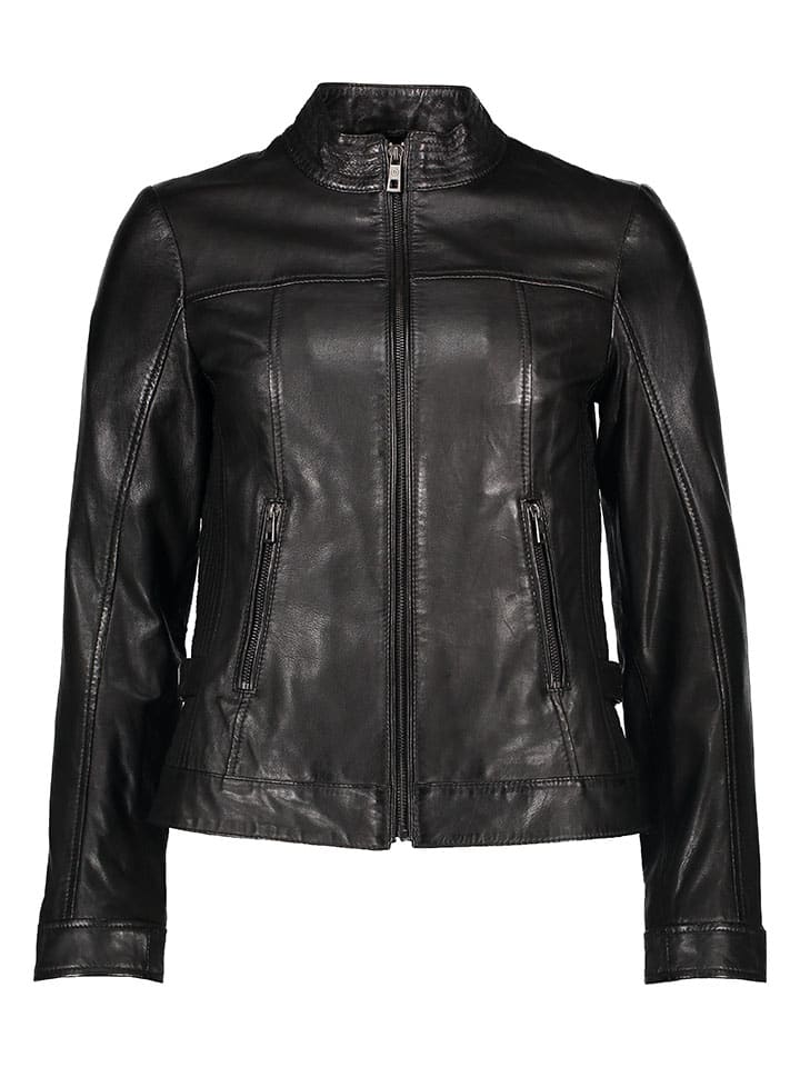Lederjacke in Schwarz