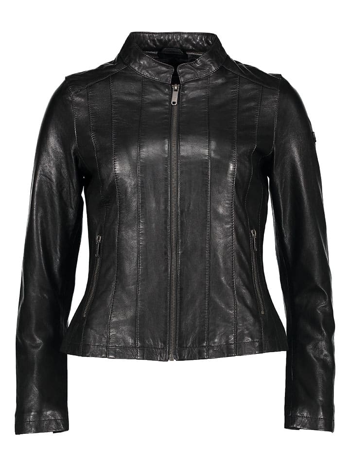 Lederjacke in Schwarz