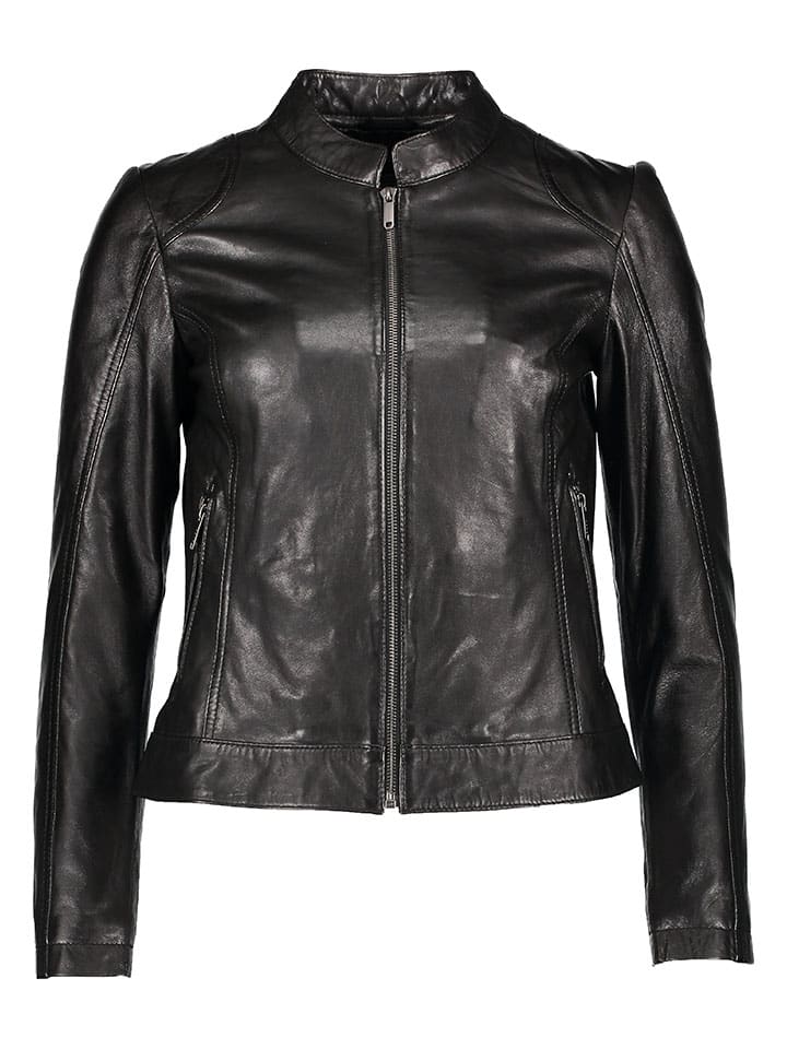 Lederjacke in Schwarz