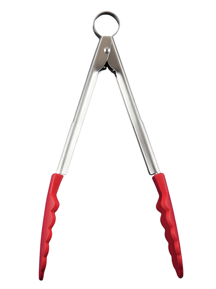 Küchenzange in Silber/ Rot - (L)24 cm
