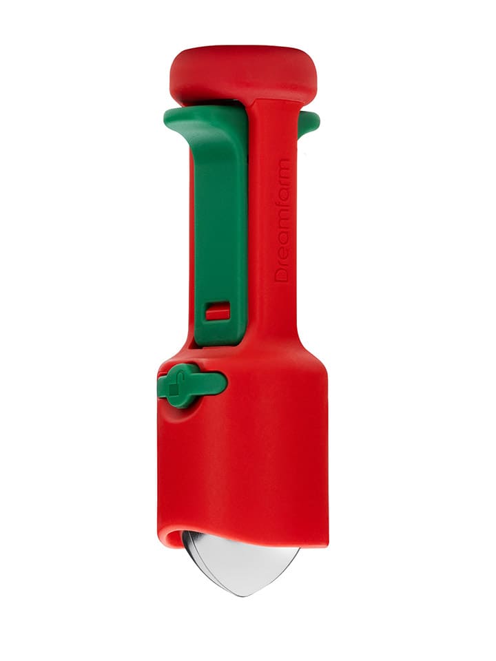 Erdbeerstrunkentferner ''Hullapit'' in Rot - (H)12,5 x Ø 4,5 cm